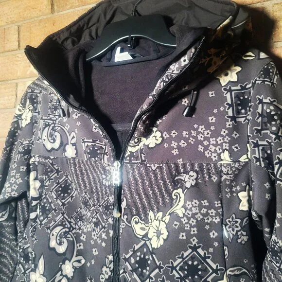 Bogner Fire + Ice Women's Softshell Hood Floral Jacket Gray/Black/Cream - ML - Picture 5 of 15